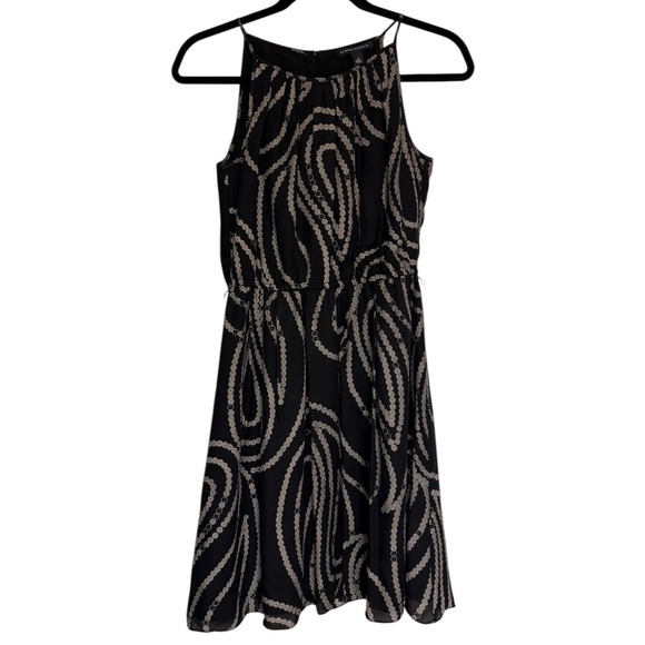 Banana Republic Woman's 100% Silk Dress. Sleeveless. Black & Gray. Sz 0 - Picture 1 of 10